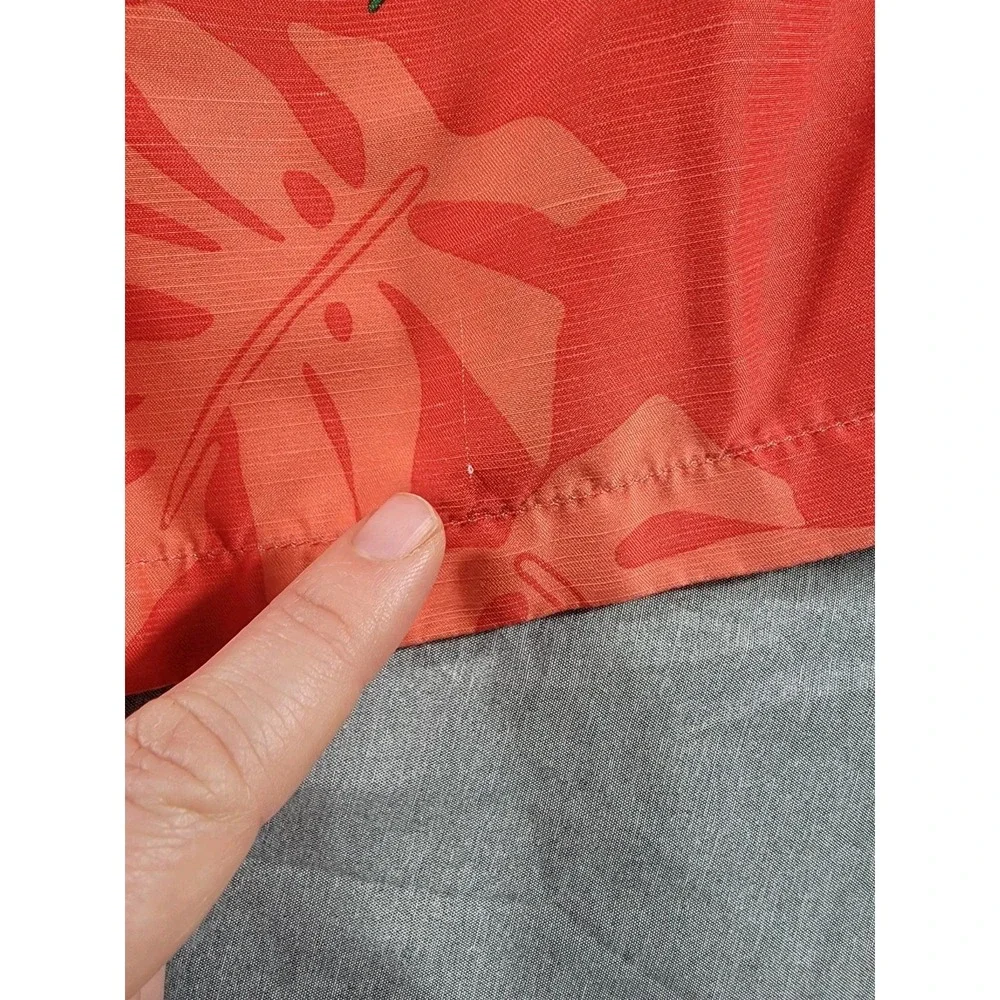 Quiksilver Volley‎ Shorts Red Tropical Beach bird of paradise w/ pockets
